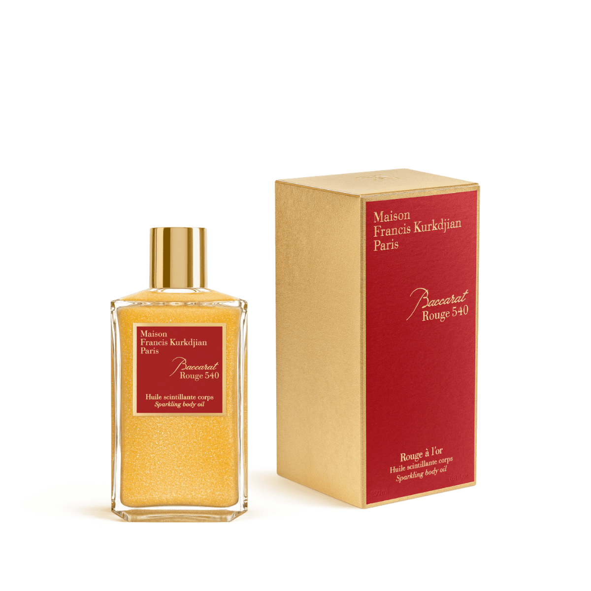 Image of Baccarat Rouge 540 sparkling body oil by the perfume brand Maison Francis Kurkdjian