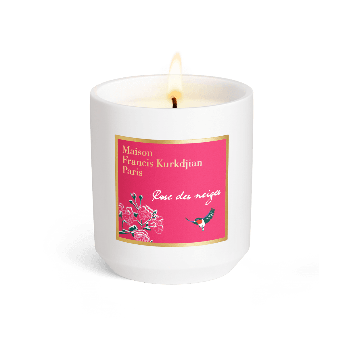 Image of Rose des Neiges scented candle by the perfume brand Maison Francis Kurkdjian