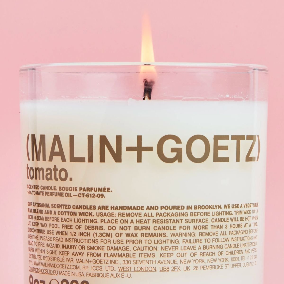 Image of Tomato scented candle by the brand Malin+Goetz