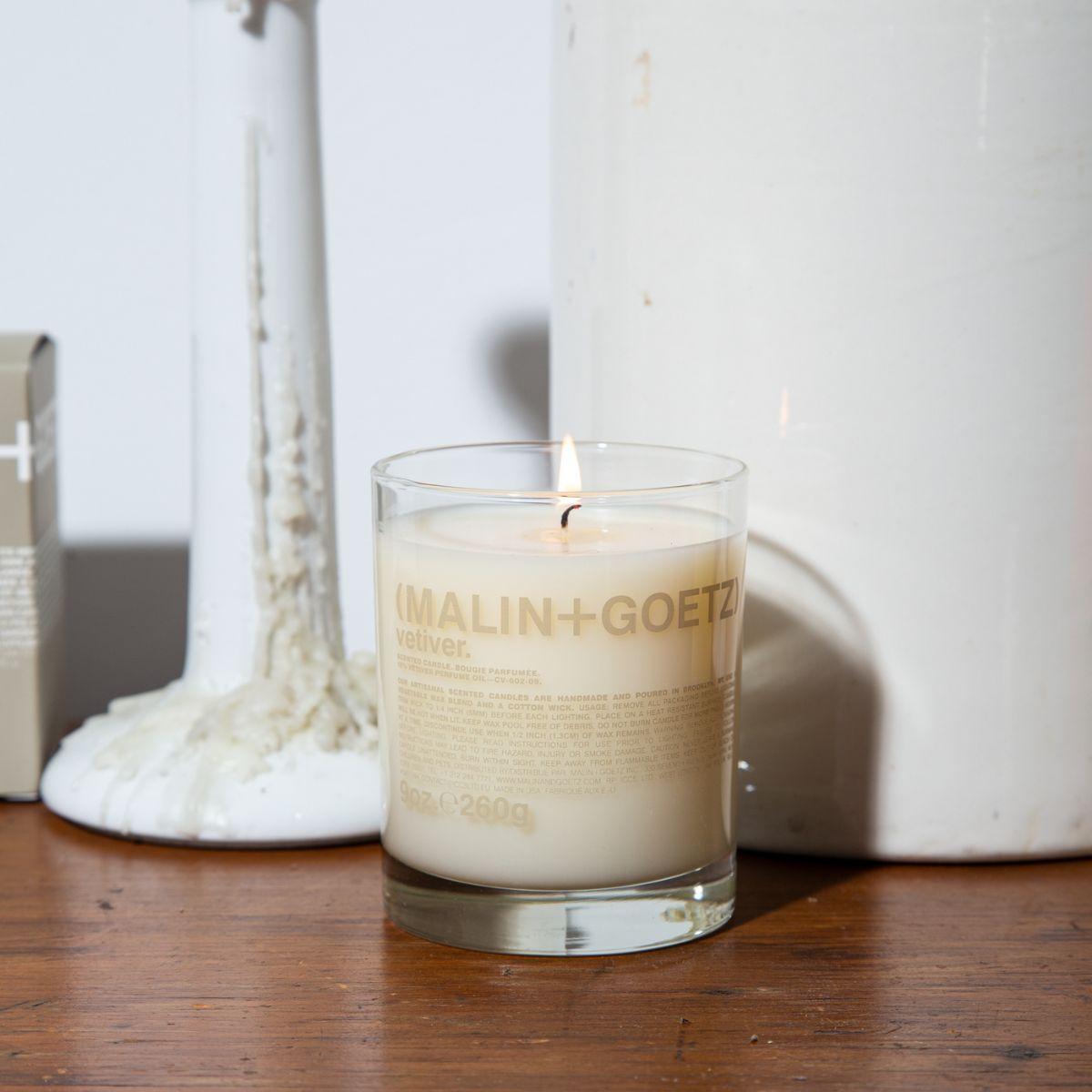 Image of Vetiver scented candle by Malin + Goetz