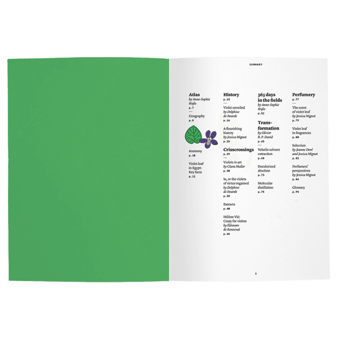 Nez - Violet Leaf in Perfumery booklet